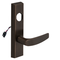 SARGENT LC-776-8-ETB electrified ET trim lever in US10BE oil-rubbed bronze with rectangular escutcheon