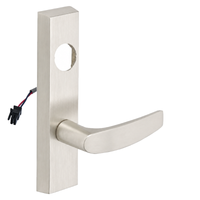 SARGENT LC-776-8-ETB-12V-US15 electrified ET trim lever in satin nickel, rectangular escutcheon, less cylinder