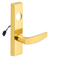 SARGENT LC-776-8-ETB-12V-US3 electrified ET trim lever, polished brass, rectangular escutcheon with wire lead