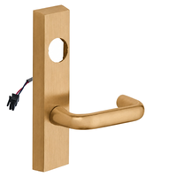 SARGENT LC-776-8-ETJ-24V-US10 electrified ET trim J lever in satin bronze, rectangular escutcheon, less cylinder