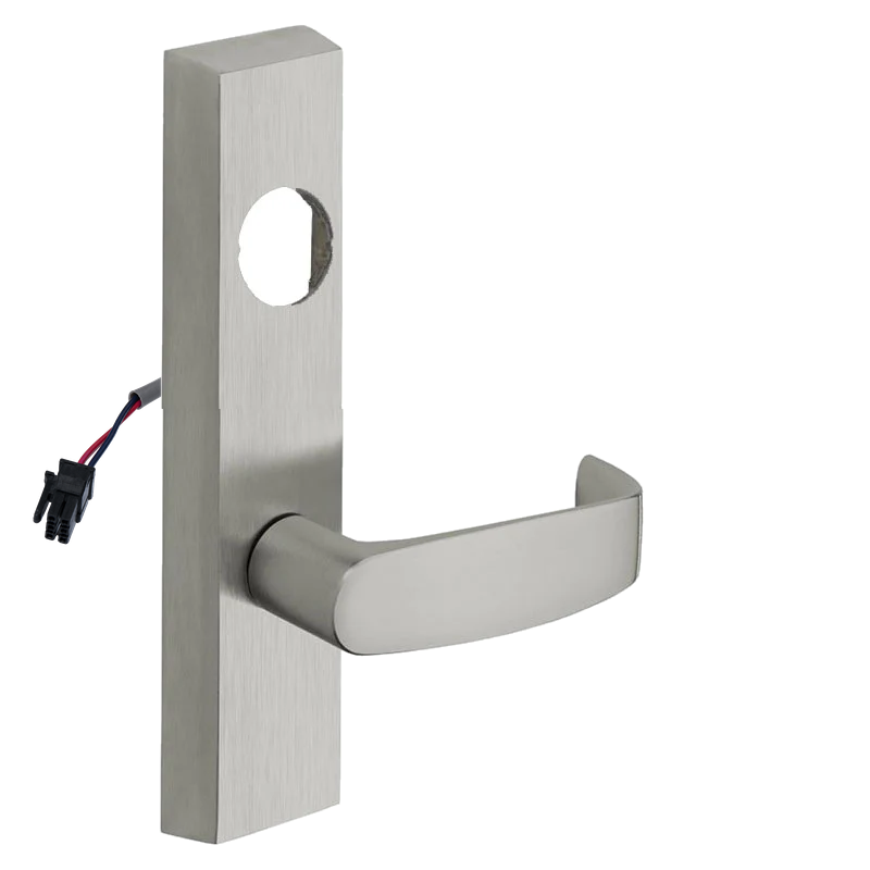 SARGENT LC-776-8-ETL-24V-US26D electrified ET lever trim, satin chrome, rectangular escutcheon with L lever