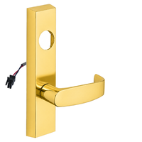 SARGENT LC-776-8-ETL-24V-US3 electrified lever trim, polished brass, rectangular escutcheon with L lever