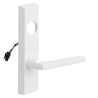 SARGENT LC-776-8-ETMD-12V-WSP electrified ET trim lever in white suede powder coat with rectangular escutcheon