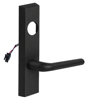 SARGENT LC-776-8-ETME-12V-BSP electrified ET trim lever in BSP black suede, rectangular escutcheon