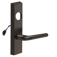 SARGENT LC-776-8-ETME-12V-US10B electrified ET trim lever in dark bronze, rectangular escutcheon, less cylinder