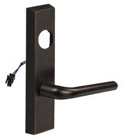 SARGENT LC-776-8-ETME-24V-10BE electrified ET trim lever in dark bronze, rectangular escutcheon, less cylinder