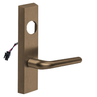 SARGENT LC-776-8-ETME-24V-US10 electrified ET trim lever in satin bronze, rectangular escutcheon, ME lever