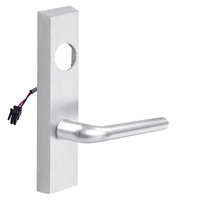SARGENT LC-776-8-ETME-24V-US26D electrified ME lever ET trim in satin chrome with rectangular escutcheon