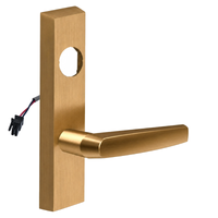 SARGENT LC-776-8-ETMJ-24V-US10 electrified ET trim lever in satin bronze, rectangular escutcheon, MJ lever