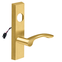SARGENT LC-776-8-ETMV-24V-US4 electrified ET trim lever, satin brass escutcheon with MV lever and wire lead