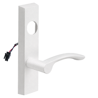SARGENT LC-776-8-ETMV-24V-WSP electrified ET trim lever in white suede powder coat, rectangular escutcheon