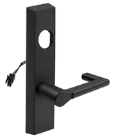 SARGENT LC-776-8-ETND-24V BSP electrified ET trim lever, black suede powder coat, rectangular escutcheon