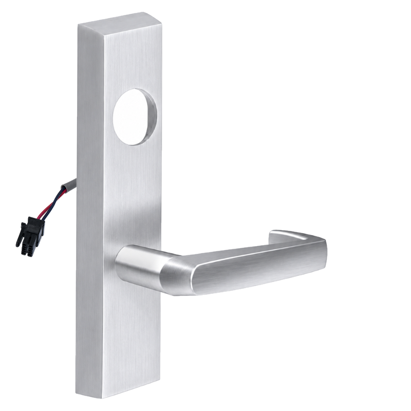 SARGENT LC-776-8-ETNJ-12V-US26D electrified ET trim lever, satin chrome, rectangular escutcheon, less cylinder