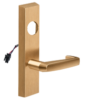 SARGENT LC-776-8-ETNJ-24V-US10 electrified ET trim lever, satin brass, rectangular escutcheon, less cylinder
