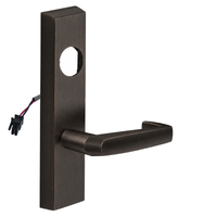 SARGENT LC-776-8-ETNJ-24V-US10B electrified ET trim lever, dark bronze rectangular escutcheon, NJ lever