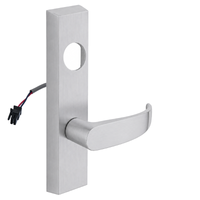 SARGENT LC-776-8-ETP-12V-US26D electrified P lever trim in satin chrome, rectangular escutcheon, less cylinder