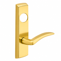 SARGENT LC-P704-NEA-US3 narrow stile exit device lever trim, polished brass, A lever with cylinder hole