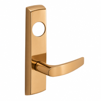 SARGENT LC-P704-NEB-US9 narrow stile exit device lever trim, polished brass plate with B lever, less cylinder