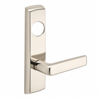SARGENT LC-P704-NEE-US14 narrow stile exit device lever trim, polished nickel plate with rectangular backplate