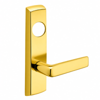 SARGENT LC-P704-NEE-US3 narrow stile exit device lever trim, polished brass, E lever with round cylinder opening