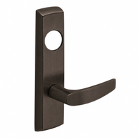 SARGENT LC-P704-NEL narrow stile exit device lever trim, US10B dark bronze, escutcheon with round cylinder hole