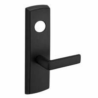 SARGENT LC-P704-WEE-BSP wide stile exit device lever trim in black suede powder coat, E lever, less cylinder