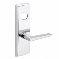 SARGENT LC-P704-WEF-US26 wide stile exit device lever trim, polished chrome, rectangular escutcheon with F lever