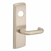 SARGENT LC-P704-WEJ-US15 wide stile exit device lever trim, satin nickel, J lever with rectangular escutcheon