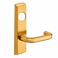 SARGENT LC-P706-8-NEJ-US9 narrow stile exit device lever trim, J lever, polished brass plate with cylinder hole