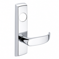 SARGENT LC-P706-8-NEP-US26 narrow stile exit device P lever trim in polished chrome with rectangular escutcheon