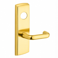 SARGENT LC-P706-8-WEJ-US3 wide stile exit device lever trim, polished brass J lever with rectangular escutcheon