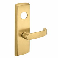 SARGENT LC-P706-8-WEL-US4 wide stile exit device lever trim in satin brass, L lever with rectangular escutcheon