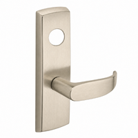 SARGENT LC-P706-8-WEP-US15 wide stile exit device lever trim, satin nickel, P lever with rectangular escutcheon