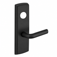 SARGENT LC-P706-8-WEW-BSP wide stile exit device lever trim in BSP black suede, W lever with cylinder opening