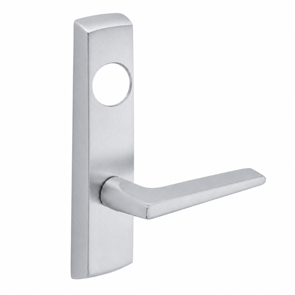 SARGENT LC-P713-8-NEF-US26D narrow stile exit device lever trim, satin chrome, F lever with cylinder hole