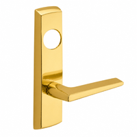 SARGENT LC-P713-8-NEF-US3 narrow stile exit device lever trim, polished brass, F lever with cylinder hole