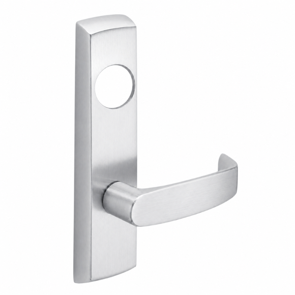 SARGENT LC-P713-8-NEL-US26D narrow stile exit device lever trim, satin chrome plate with return lever