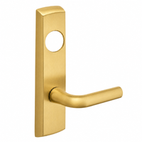 SARGENT LC-P713-8-NEW narrow stile exit device lever trim, satin brass US4, rectangular plate with round cylinder hole