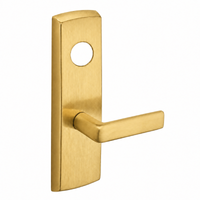 SARGENT LC-P713-8-WEE-US4 wide stile exit device lever trim, satin brass escutcheon with straight E lever