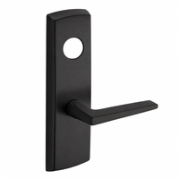 SARGENT LC-P713-8-WEF BSP wide stile exit device lever trim, black suede finish, rectangular escutcheon