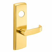 SARGENT LC-P713-8-WEL-US3 wide stile exit device lever trim, polished brass plate with L lever, less cylinder