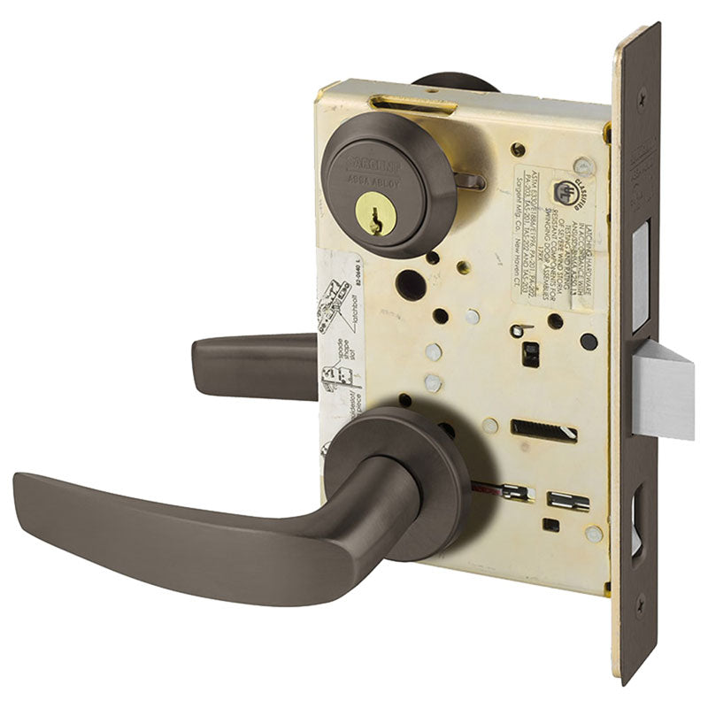 Sargent 8246-LNB-US10B Dormitory or Exit Mortise Lock