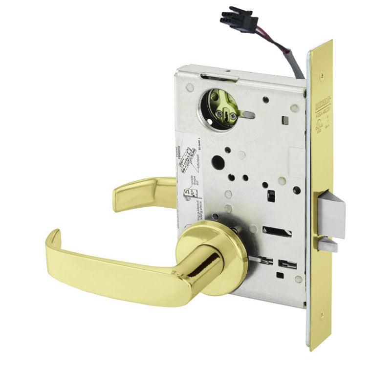 Sargent RX-LC-8205-12V-LNL Office or Entry 12V Electrified Mortise Lock, LN Rose, L Lever, RX Switch, Less Cylinder