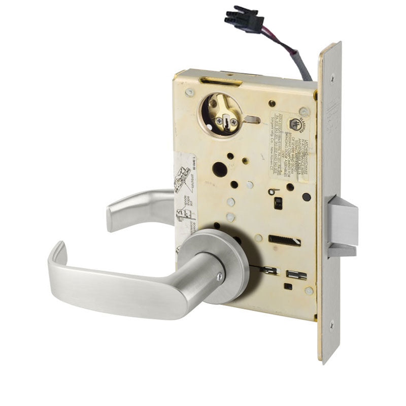 Sargent RX-LC-8205-12V-LNL Office or Entry 12V Electrified Mortise Lock, LN Rose, L Lever, RX Switch, Less Cylinder