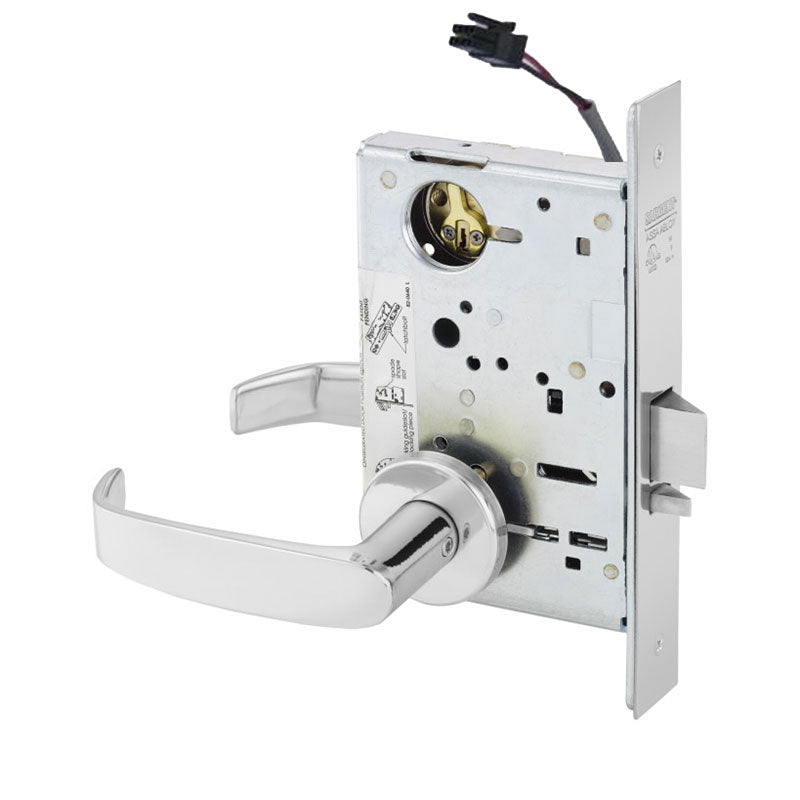 Sargent RX-LC-8205-12V-LNL Office or Entry 12V Electrified Mortise Lock, LN Rose, L Lever, RX Switch, Less Cylinder