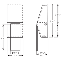 Schlage HL6 5 Hospital Push Pull Tubular Latch dimensions
