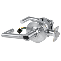 Schlage ND80BD-BRK-RX-626 storeroom cylindrical lock, satin chrome, Boardwalk lever, SFIC prep less core