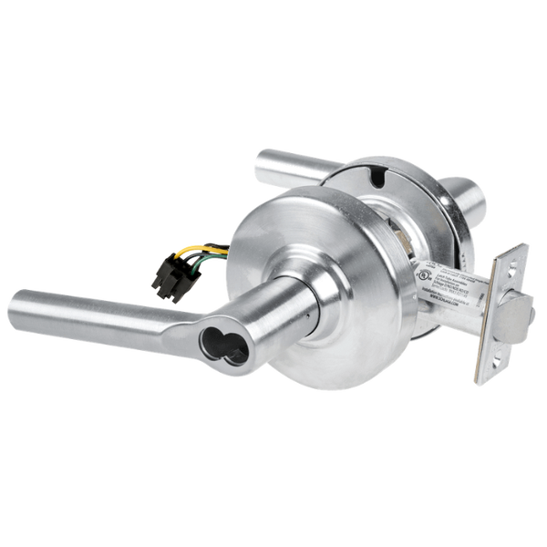 Schlage ND80BD-BRW-RX storeroom cylindrical lock, Broadway lever, 626 satin chrome, SFIC less core
