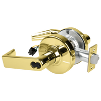 Schlage ND80BD-EU-RHO Cylindrical Electrified Storeroom Lock, Rhodes Lever, Fail Secure, SFIC Prep Less Core