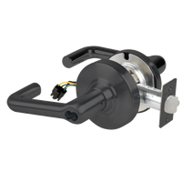 Schlage ND80BD-EU-TLR 622 electrified storeroom cylindrical lock, black tubular lever with latch